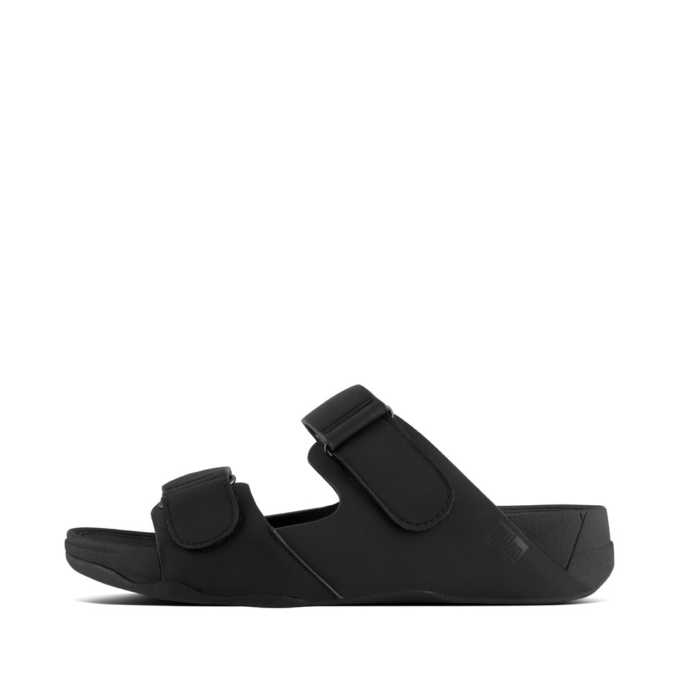 Fitflop Mens Slides Black - Gogh Neoprene Adjustable - 93EOBAFTH